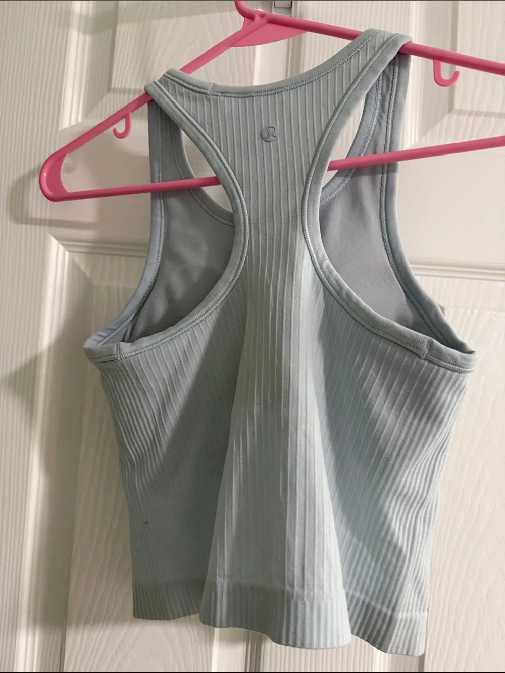 Lululemon Ribbed Racerback Tank Top - Light Blue - Picture 2 of 4